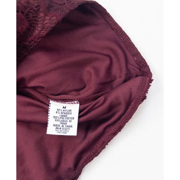 Vine and Valley Maroon Lace Bodysuit - Women's Medium - Picture 8 of 9